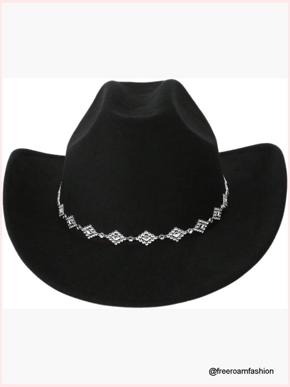 Women's Western Cowboy Hat Rhinestone Wide Brim Cowgirl Hat